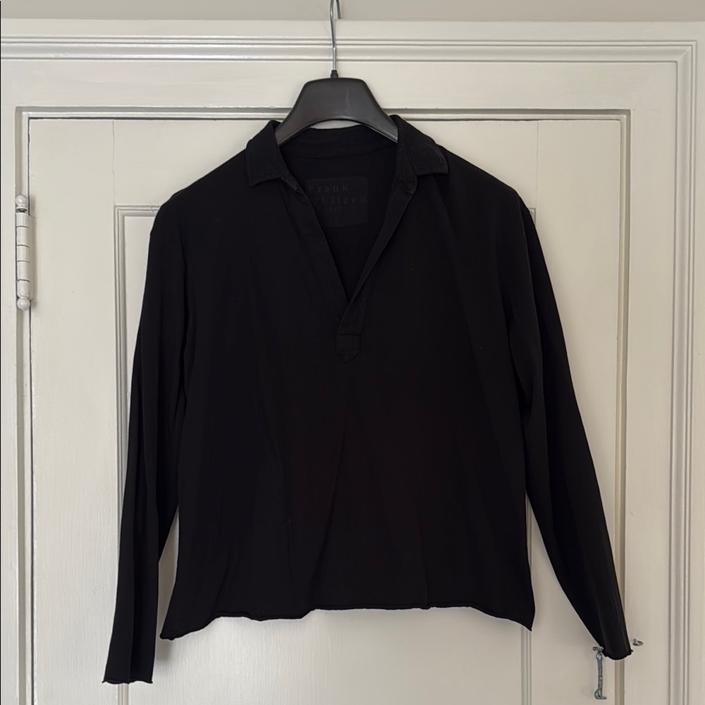 Frank & Eileen Black Long Sleeve Polo Shirt